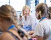 Landeshauptmann-Stellvertreterin Mag.a Christine Haberlander beim Besuch eines Kindergartens