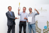 Goldgewinner Kategorie „Technologie“ - v.l.: Wirtschafts-Landesrat Markus Achleitner, Jörg Radanitsch, Jorge Alvarez.