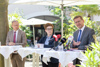 Bürgermeister Dr. Christian Kolarik, Kronstorf, Bürgermeisterin Dr. Elisabeth Kölblinger, Vöcklabruck und Wirtschafts-Landesrat Markus Achleitner.
