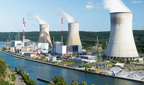 Das Atomkraftwerk Tihange in Belgien