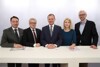 v.l.: LH-Stv. Dr. Manfred Haimbuchner, Bürgermeister MMag. Klaus Luger, Landeshauptmann Mag. Thomas Stelzer, LRin Mag.a Christine Haberlander und LH-Stv. Mag. Dr. Michael Strugl