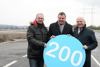 Mag. Johannes Waidbacher, Bürgermeister der Stadt Braunau, Landesrat Mag. Günther Steinkellner und Dipl.-Ing. Helmut Wieser, CEO der Austria Metall AG