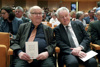 Landeshauptmann Dr. Josef Pühringer mit Prof. Balduin Sulzer bei Musikalischer Geburtstagsfeier im Linzer Brucknerhaus