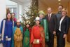 Eine Abordnung der Sternsingerinnen und Sternsinger der Stadtpfarre Linz mit Landeshauptmann Mag. Thomas Stelzer, Georg Muggenhuber und Mag. Mayella Gabmann (Katholische Jungschar der Diözese Linz)