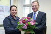 Landeshauptmann Mag. Thomas Stelzer besuchte die erste weibliche Polizeiinspektions-Chefin Doris Spitzer-Neumann an ihrer Dienststelle im Landhaus