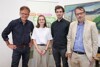 v.l.: Landesrat Rudi Anschober, Katharina Weissenböck (Fridays For Future), Bjarne Kirchmair (Fridays For Future), Dr. Gerhard Wotawa