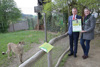 „Patentier“ Gepard Sambesi, Landeshauptmann Mag. Thomas Stelzer und die Leiterin des Tierparks Altenfelden Barbara Laher