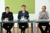 v.l.: Ing. Thomas Schlögelhofer (Gruppe Strahlenschutz, Amt der Oö. Landesregierung), Konsument/innen- und Umwelt-Landesrat Rudi Anschober, Prof. Dr. Hans-Peter Hutter (Stellvertretender Leiter Abteilung Umwelthygiene und Umweltmedizin, Medizinische Universität Wien)