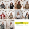 Zehn Portraits von Absolventinnen, die jeweils durch einen Bilderrahmen schauen, Grafik der landwirtschaftlichen Fachschule Andorf, Aufschrift Andorfvier die Extraklasse