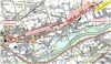Landkarte mit farblicher Markierung des Ausbaus der B1 im Bereich Marchtrenk