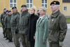 Brigadier Dieter Muhr, Generalleutnant Franz Reißner, LH-Stellvertreterin Christine Haberlander, Verteidigungsministerin Klaudia Tanner und General Robert Brieger.