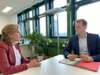 Bundesministerin Leonore Gewessler und Klima-Landesrat Stefan Kaineder 