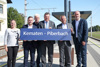 Alexandra Zemsauer (Amtsleiterin Kematen), Andreas Niedermair (ÖBB Infra), Bürgermeister Florian Kranawetter, Landesrat Mag. Günther Steinkellner, LAbg. Wolfgang Stanek, LAbg. Franz Graf