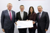 v.l.: Friedrich Bernhofer, Vorsitzender der Werbegemeinschaft Donau Oberösterreich, Landesrat Markus Achleitner, Petra Riffert, Geschäftsführerin der WGD Donau Oberösterreich Tourismus GmbH, und Manfred Nenning, Bgm. der Gemeinde Bad Kreuzen