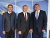 v.l.: Wirtschafts- und Energie-Landesrat Markus Achleitner, Landeshauptmann Mag. Thomas Stelzer und Maros Sefcovic, Vizepräsident der derzeitigen EU-Kommission  und EU-Kommissar für die „Energieunion“.