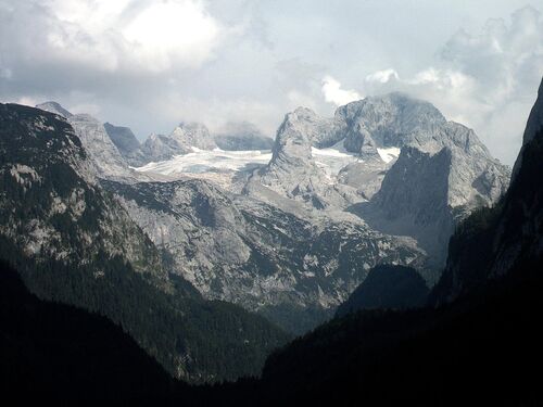 Dachsteingletscher vom Gosausee aus gesehen