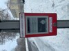 Bildschirm einer digitalen Fahrgastinformationsanlage in Bad Zell.