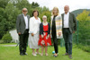 Bürgermeister Johannes Hinterreither-Kern, Landesrätin Birgit Gerstorfer, Bewohnerin Margarete Tober, Landeshauptmann-Stellvertreterin Christine Haberlander und Geschäftsführer Gerhard Scheinast.