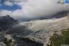 Hochgebirgslandschaft, Felsen, Gletscher, Himmel, Wolken