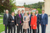 v.l.: Landesstatthalter Karlheinz Rüdisser (Vorarlberg), LRin Patrizia Zoller-Frischauf (Tirol), LRin Barbara Eibinger-Miedl (Steiermark), StR Peter Hanke (Wien), Wirtschaftsministerin Margarete Schramblöck, LH Wilfried Haslauer (Salzburg), LRin Petra Bohuslav (Niederösterreich), LR Sebastian Schuschnig (Kärnten) und Landesrat Markus Achleitner