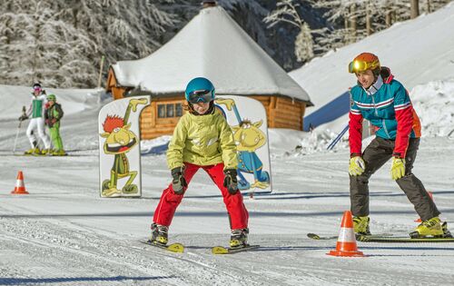 Ein Kinderskikurs am Hochficht.