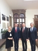 V.l.: Wirtschaftskammer-OÖ-Präsidentin Mag.a Doris Hummer, Wirtschafts-und Forschungs-Landesrat Markus Achleitner, Landeshauptmann Mag. Thomas Stelzer, und IV-OÖ-Präsident Dr. Axel Greiner