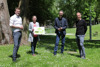 Klima-Landesrat Stefan Kaineder, Ulrike Singer, Norbert Rainer (beide Klimabündnis OÖ) und Marcus Wadsak.