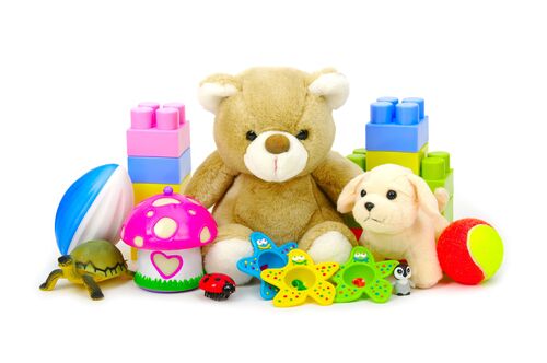 Kinderspielsachen, u.a. Plüschtiere und Plastikspielsachen