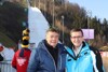 Sport-Landesrat Markus Achleitner mit Sportminister Werner Kogler im Februar dieses Jahres in Hinzenbach beim Weltcup der Schispringerinnen