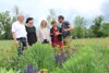 Alfred Penninger (OÖ Gärtner), Barbara Kneidinger (Geschäftsführerin Landesgartenschau), Stefanie Penkner (Gärtnerische Leiterin LGS), Marlis Rief (Landschaftsarchitektin Weidlfein) und Karl Ploberger beim Pressegespräch vom 31. Mai 2019 im Bio.Garten.Eden in Aigen-Schlägl