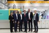 v.l.: Tanja Spennlingwimmer, OÖ Standortagentur Business Upper Austria, Eigentümer Gerhard Kornfelder, Eigentümer Johannes Grabner, Wirtschafts-Landesrat Markus Achleitner, Eigentümer Alfred Griesbaum, Geschäftsführer Markus Nuspl