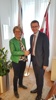 Wirtschafts-Landesrat Markus Achleitner mit seiner niederösterreichischen Amtskollegin Dr.in Petra Bohuslav bei einem Arbeitsgespräch in Linz
