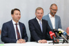 LH-Stv. Manfred Haimbuchner, LH Thomas Stelzer, Landespolizeidirektor Andreas Pilsl