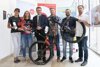 v.l.: Barbara Mayer und Sabine Sommer, beide oö. Trophy-Teilnehmerinnen und Siegerinnen der A-Distanz vom Vorjahr, Tourismus- und Sport-Landesrat Markus Achleitner, Matthias Grick, KTM Fahrrad, Christopher Unterberger, Ferienregion Dachstein-Salzkammergut, und Peter Perstl, Salzkammergut Trophy