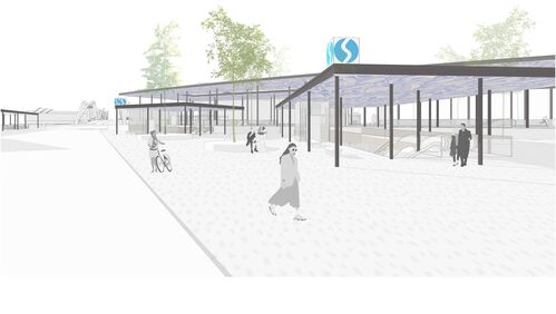 Rendering Vorplatz Linke Brückenstraße