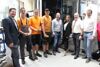 Peer & Perr GmbH: BSU-Vertreter Roland Neumüller, Lehrlinge: Tobias Thaller, Martin Pühringer, Daniel Anreiter, Geschäftsführer Thomas Peer, BSU-Vertreterin Christine Schörkhuber, Agrar-Landesrat Max Hiegelsberger und Landtagsabgeordneter ÖR Georg Ecker.