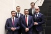 v.l.: Podiumsrunde mit LR Markus Achleitner, DI (FH) Werner Pamminger (Geschäftsführer Business Upper Austria), Direktor Stv. Franz Molterer, MAS, AK OÖ, DI (FH) Stephan Kubinger, MBA, Vorsitzender RFTOÖ (Rat für Forschung und Technologie in OÖ) und Direktor Stv. Dr. Gerald Silberhumer, WKOÖ.