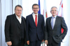 V.l.: Paul Rübig, MEP, Wirtschafts-Landesrat Markus Achleitner und Wilhelm Molterer, Direktor des Europäischen Fonds für strategische Investitionen (EFSI).
