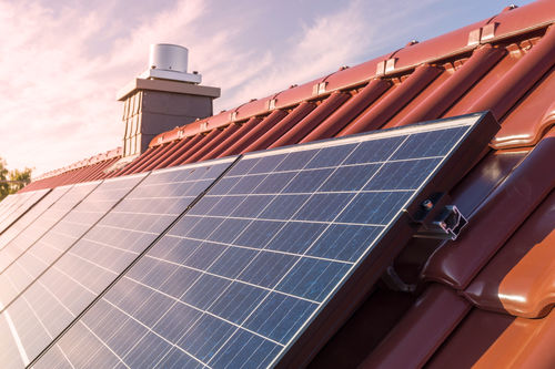 Photovoltaikanlage auf einem Hausdach