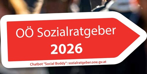 Ausschnitt aus dem Deckblatt des Oö. Sozialratgebers 2026.