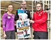 Sport-Landesrat Dr. Michael Strugl mit Sieben-Kämpferin Verena Preiner und Judoka Daniel Allerstorfer  rühren für die 11. Sport & Fun Messe in Ried die Werbetrommel. V.l.: Preiner, Strugl, Allerstorfer