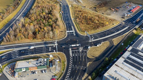 Kreisverkehr Unterweitersdorf aus der Vogelperspektive