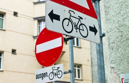 Verkehrszeichen für Radwege