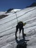 Vermessungsarbeiten am Gletscher 