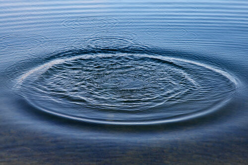 Wasserringe auf einer Wasseroberfläche