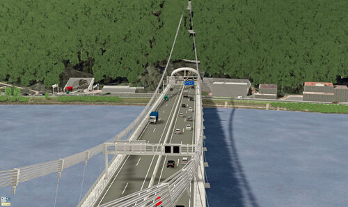 Grafik der geplanten Linzer Westbrücke