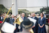 Rieds Bürgermeister Albert Ortig, Landesrat Max Hiegelsberger, Mag.a Doris Schmidauer, Bundespräsident Dr. Alexander Van der Bellen, Landeshauptmann Mag. Thomas Stelzer und Bundesministerin Elisabeth Köstinger eröffnen gemeinsam die Rieder Messe.