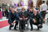 Thomas Stelzer und Othmar Thann mit Paralympics-Sieger Walter Ablinger, einem der zahlreichen Ehrengäste aus Sport, Kultur und Wirtschaft auf dem 119. Oberösterreicher Ball in Wien.