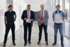 Extremsportler Wolfgang Fasching, MBA; Infrastruktur-Landesrat Mag. Günther Steinkellner, KFV Direktor Dr. Othmar Thann und Radsport-Landestrainer Valentin Zeller unterstützten die Aktion der geförderten E-Bike-Trainings durch das  Land OÖ. 