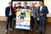 V.l.: Mario Stecher (ÖSV, Sportlicher Leiter Skispringen und Nordische Kombination), die Olympiasieger Jan Hörl und Daniel Huber, Wirtschafts- und Sport-Landesrat Markus Achleitner, OK-Chef Bernhard Zauner und Landesskiverbands-Präsident Mag. Klaus Kumpfmüller.